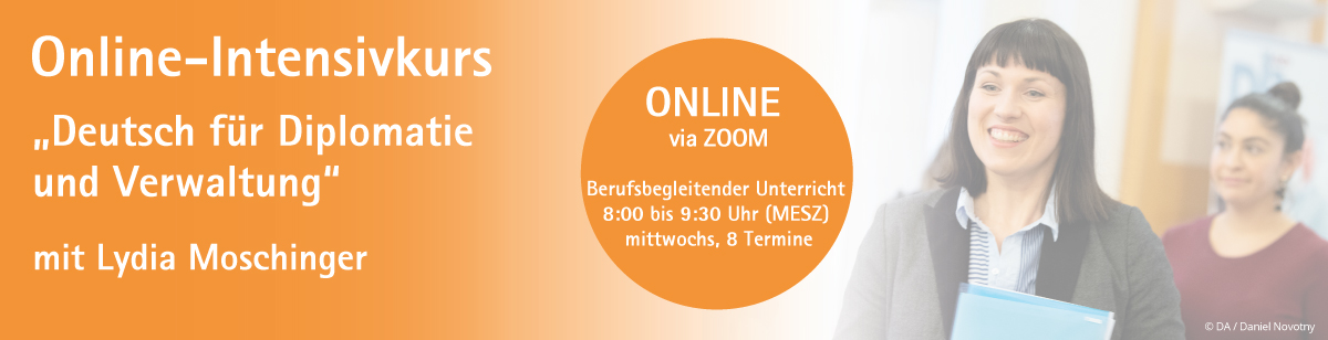 Banner Online Intensivkurs Deutsch für Diplomatie und Verwaltung